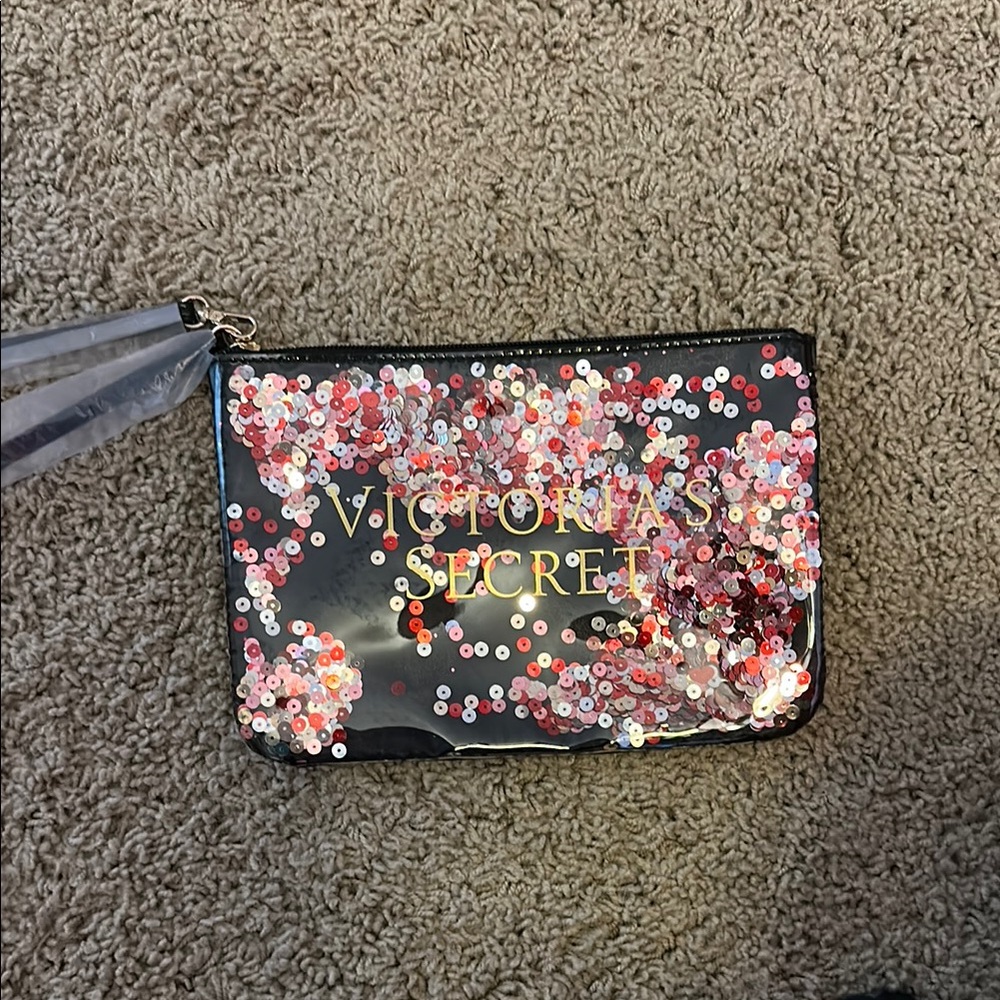 Victoria's Secret Black Sequin Clutch